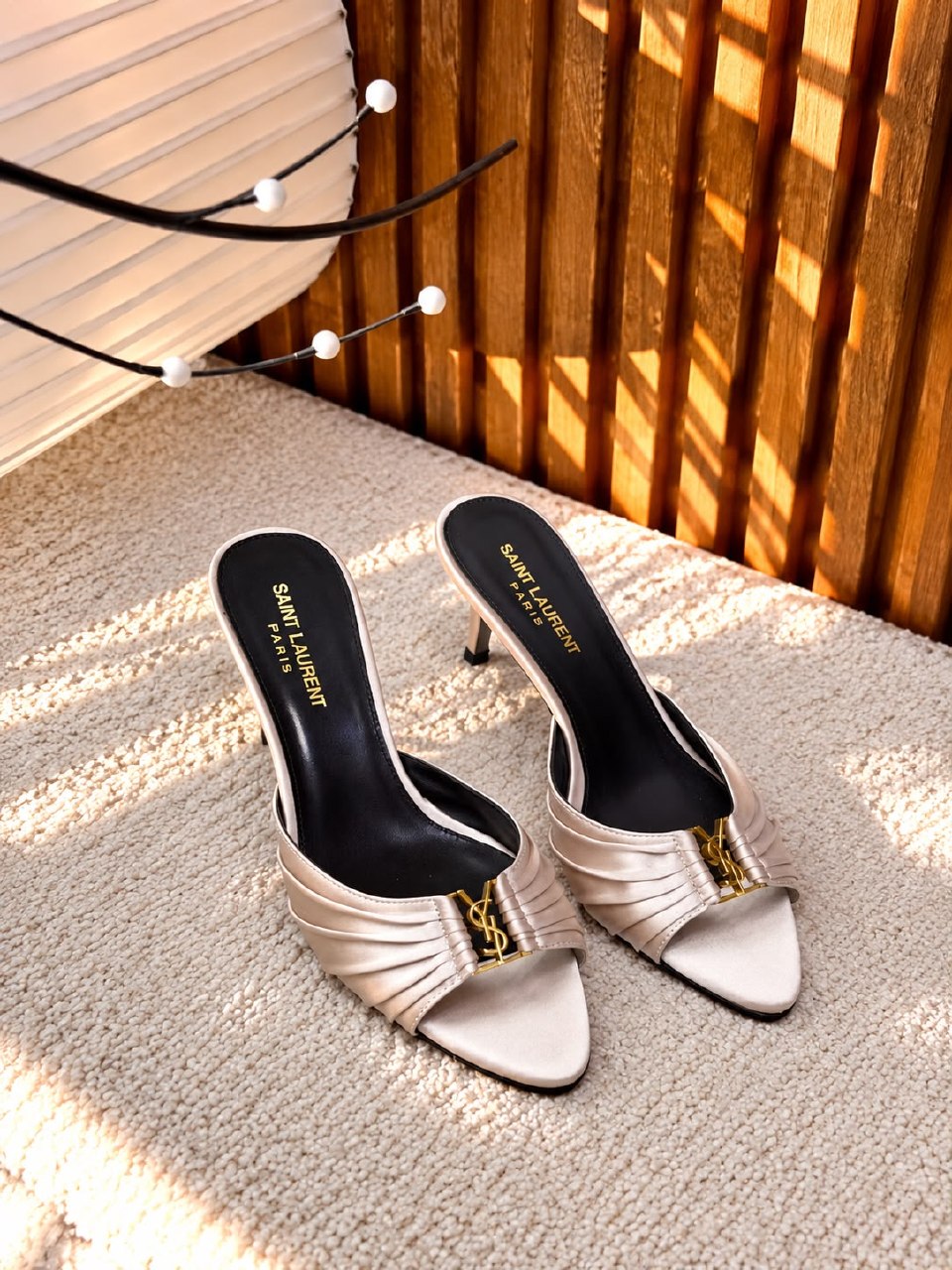 YSL Heels - Black, Burgundy, Beige