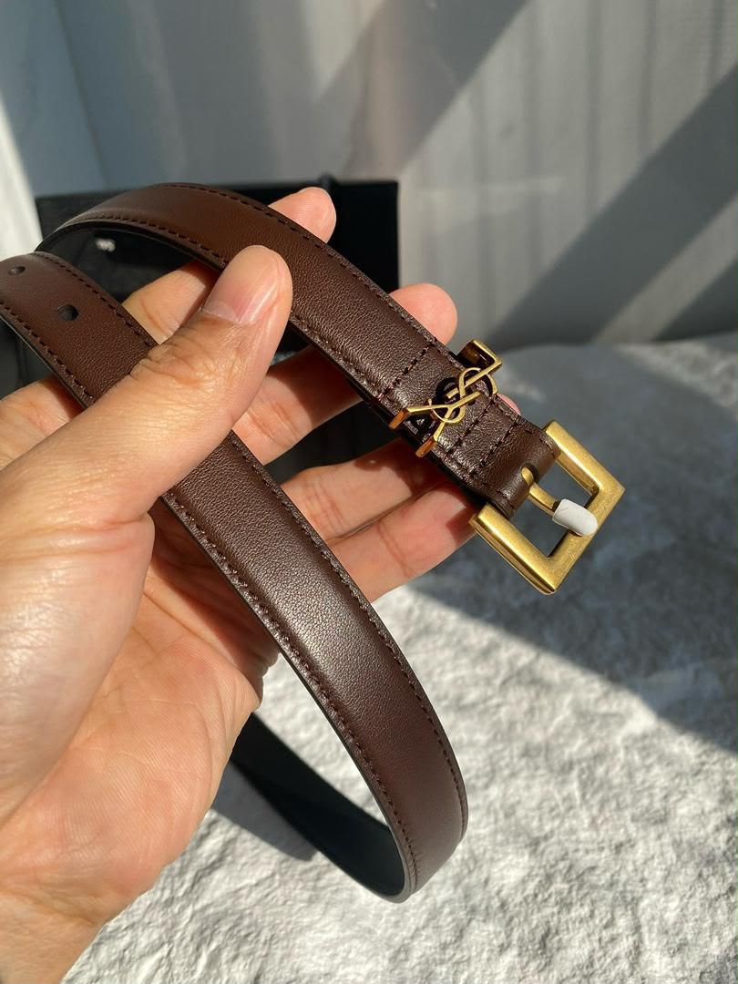 YSL Belt - Brown