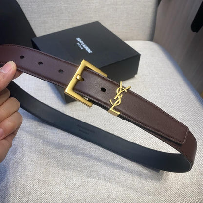 YSL Belt - Brown