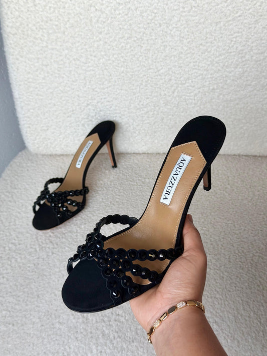 Aquazzura Mule Heels - Black