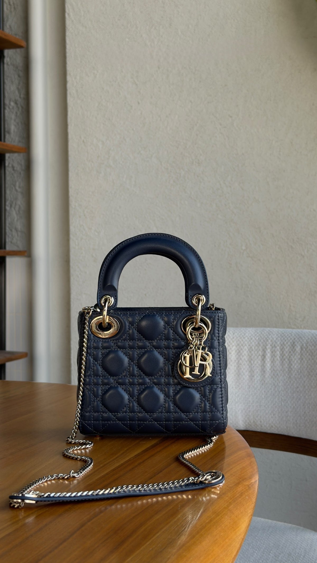 Dior Lady Dior Handbag - Navy
