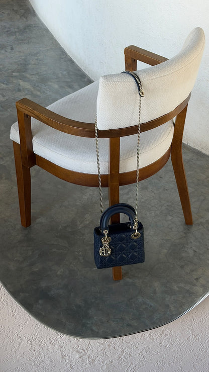 Dior Lady Dior Handbag - Navy