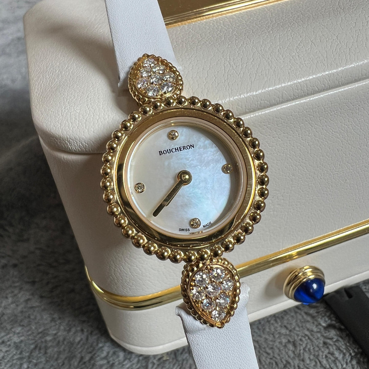 Boucheron Watch - Gold & White