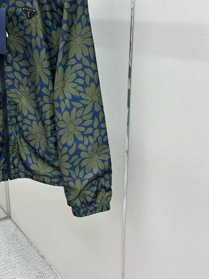Prada Reversible Nylon Jacket - Black Dark Blue Green