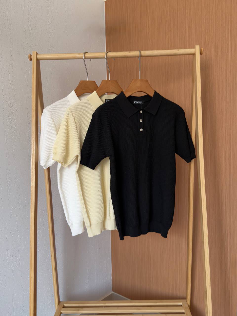 Zegna Polo Shirt - White Cream, White, Black