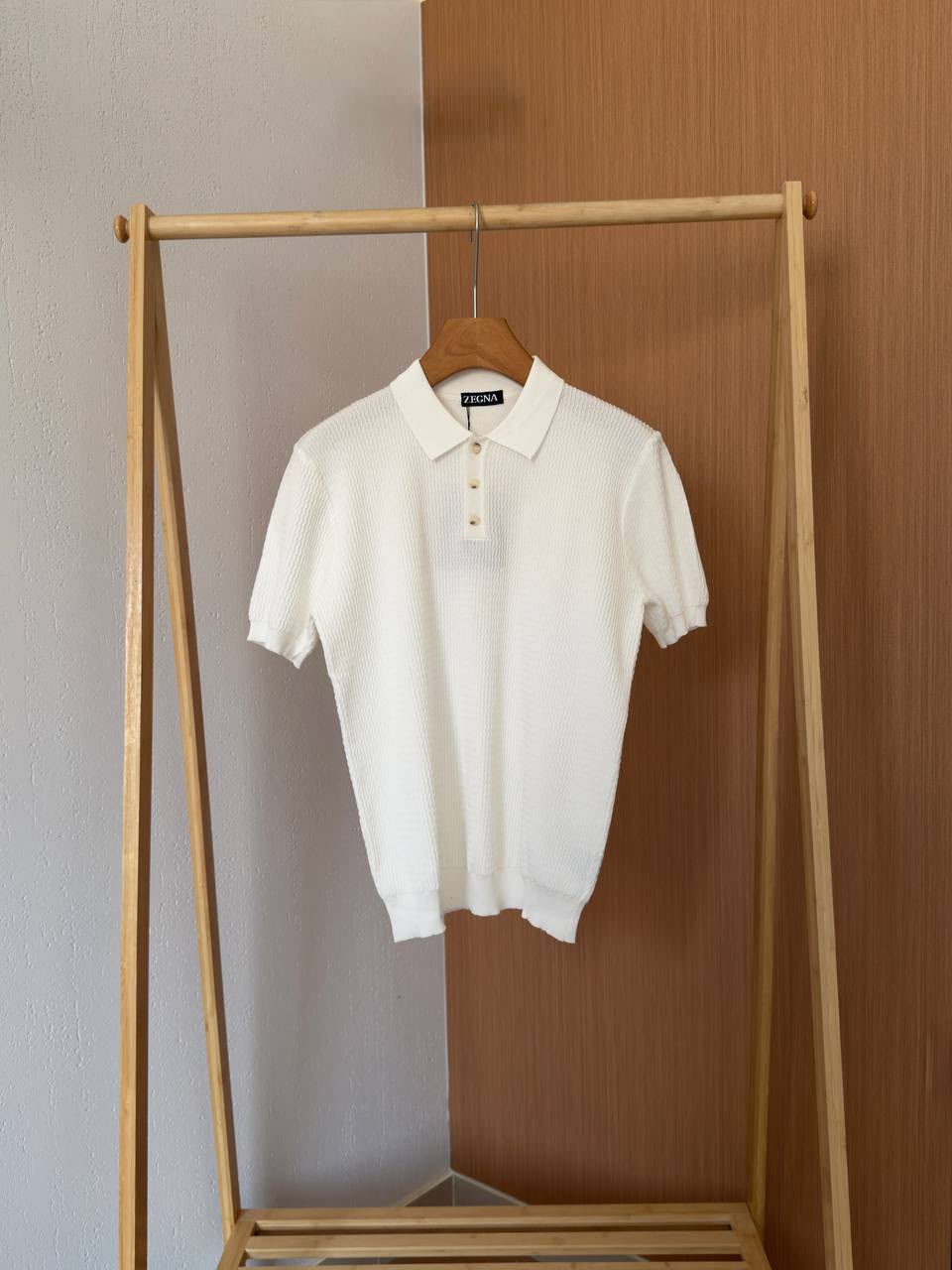 Zegna Polo Shirt - White Cream, White, Black