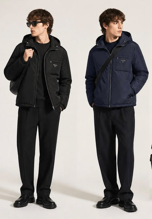 Prada Hooded Jacket - Navy, Black