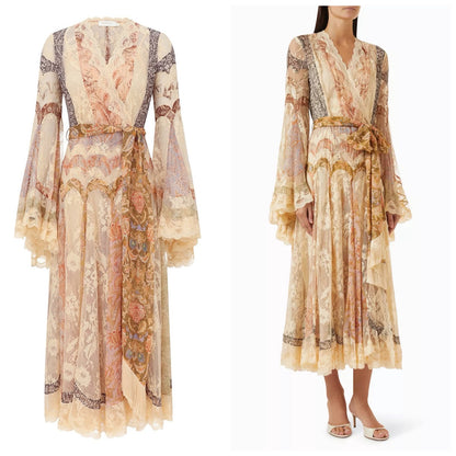 Zimmermann Wrap Dress - Beige