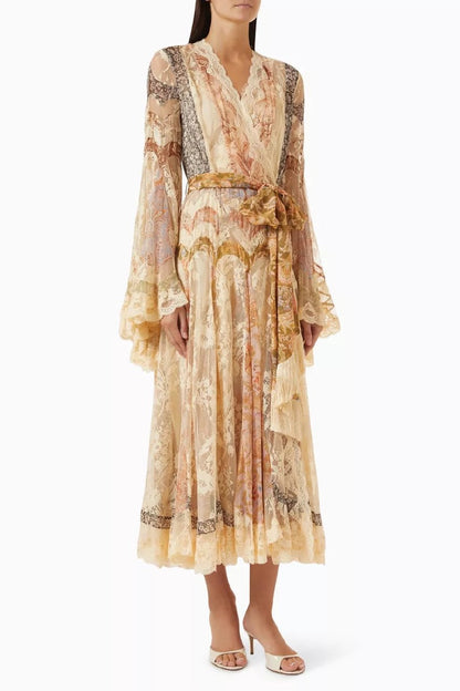 Zimmermann Wrap Dress - Beige
