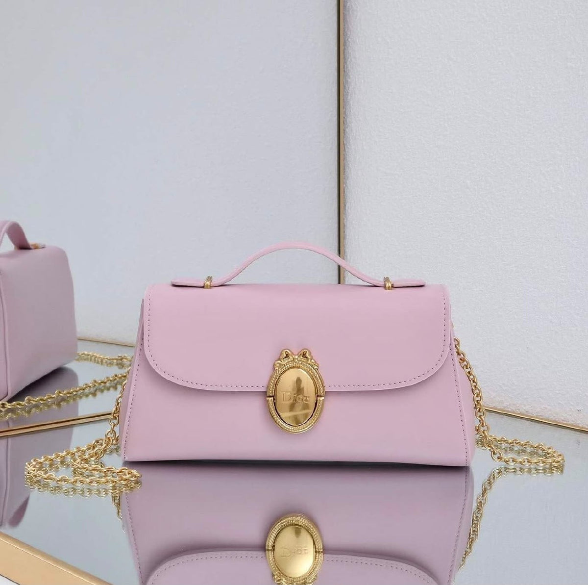 Dior Oval Clasp Handbag - Pink