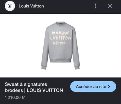 Louis Vuitton Sweatshirt - Grey