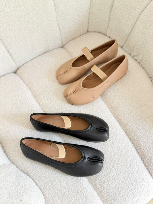 Maison Margiela Ballerina - Beige, Black