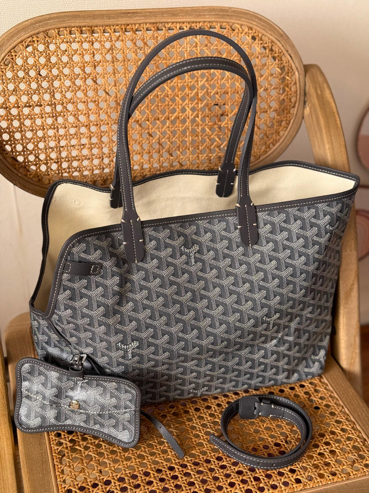 Goyard Dog Bag - Dark Grey