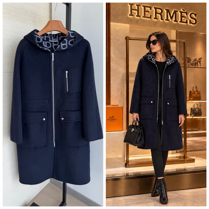 Hermès Coat - Navy Monogram