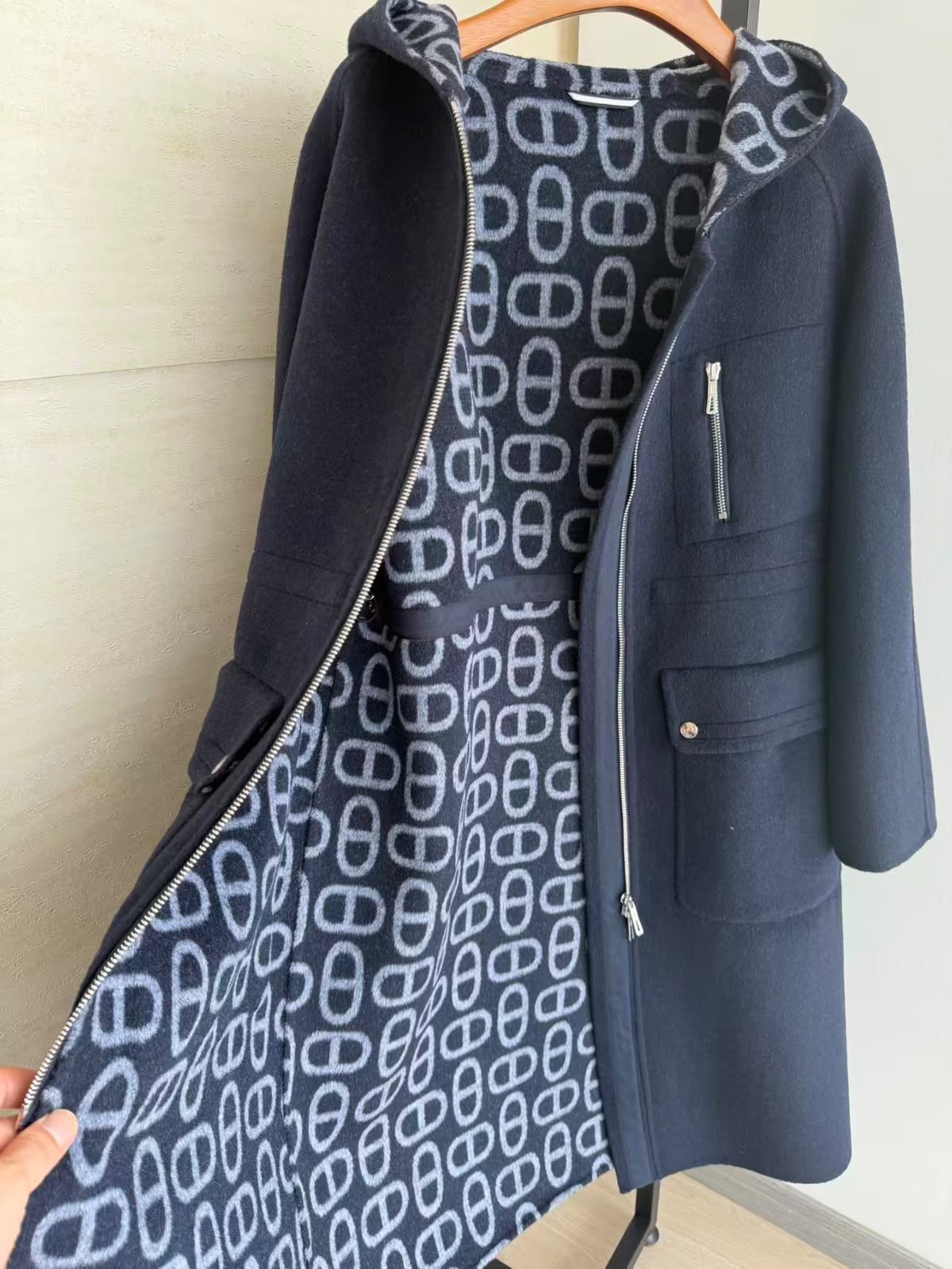 Hermès Coat - Navy Monogram