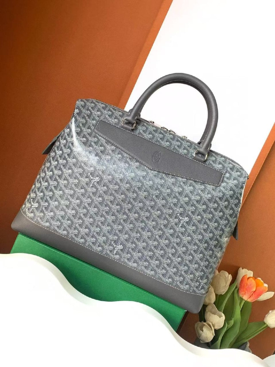 Goyard Laptop Bag - Grey