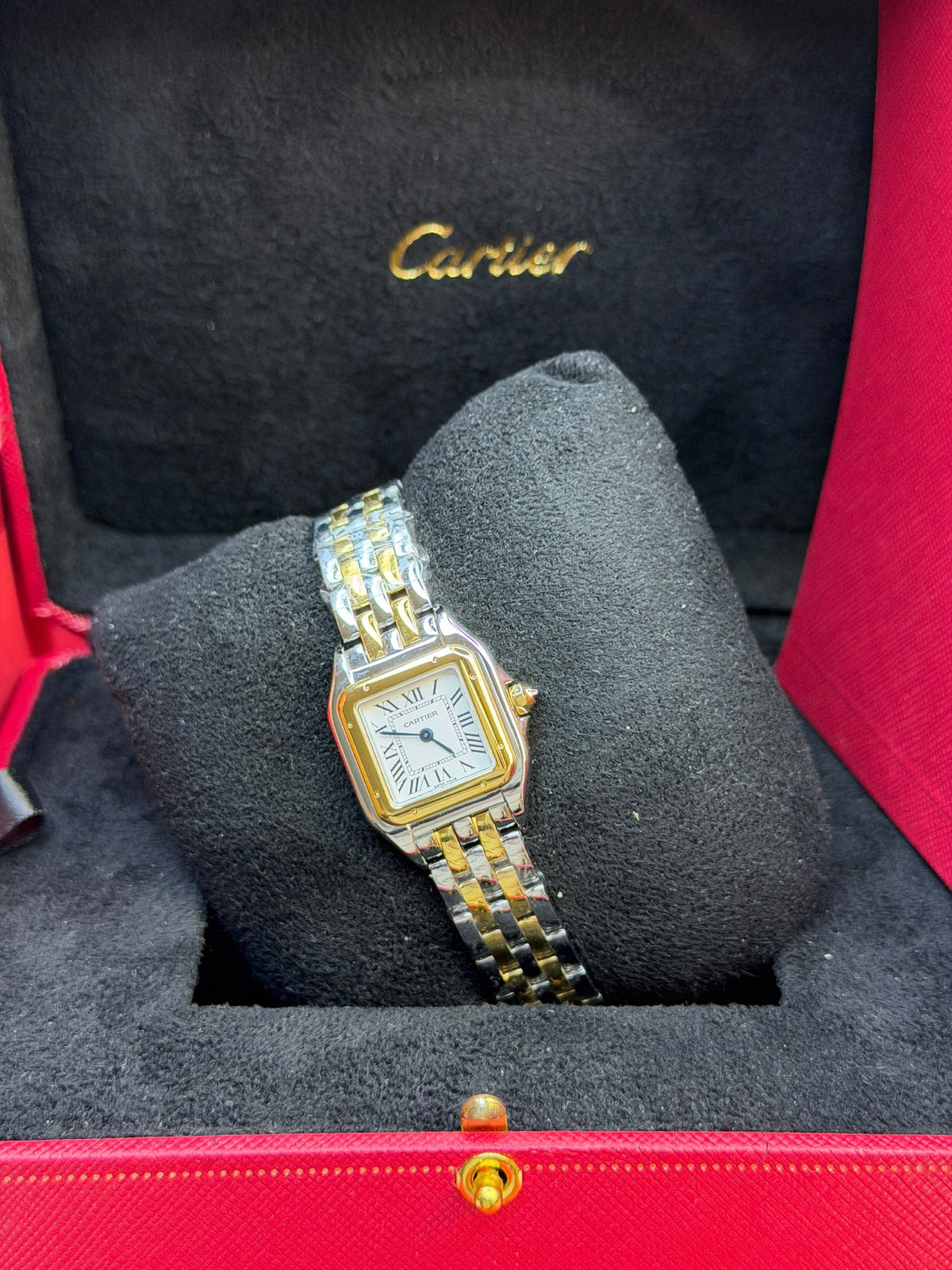 Cartier Watch Plain Bezel Two-Tone Bracelet - 