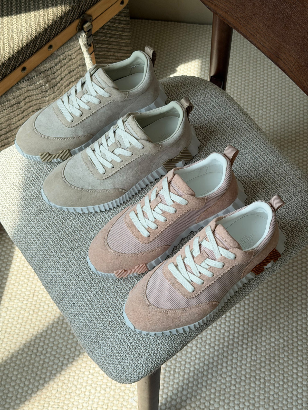 Hermès Sneakers - Beige, Pink