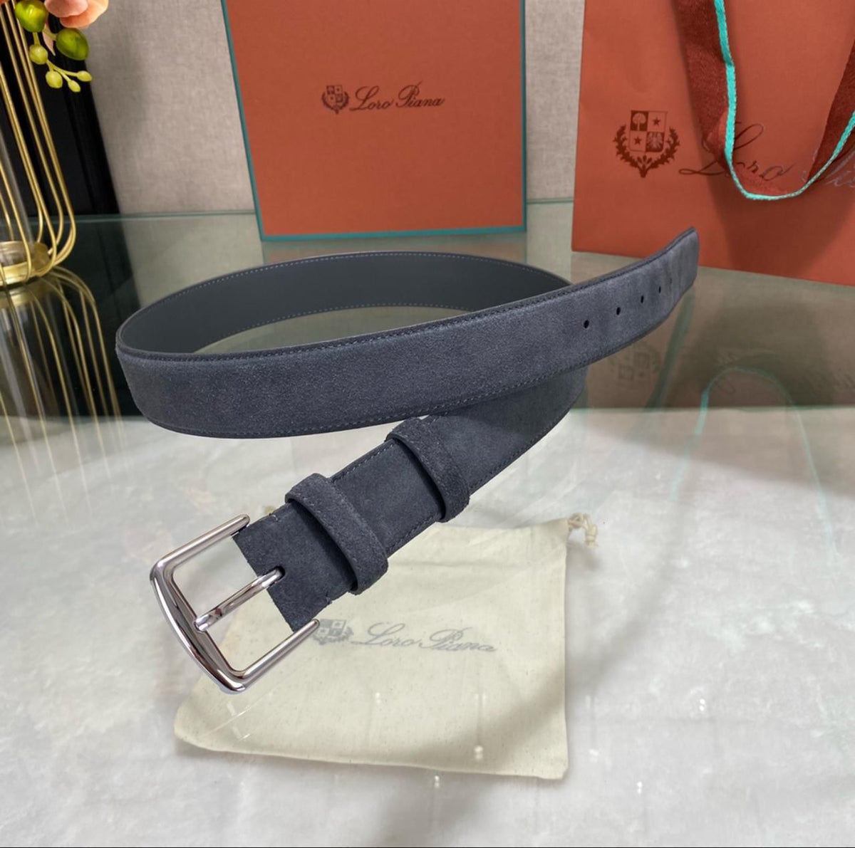 Loro Piana Belt - Grey