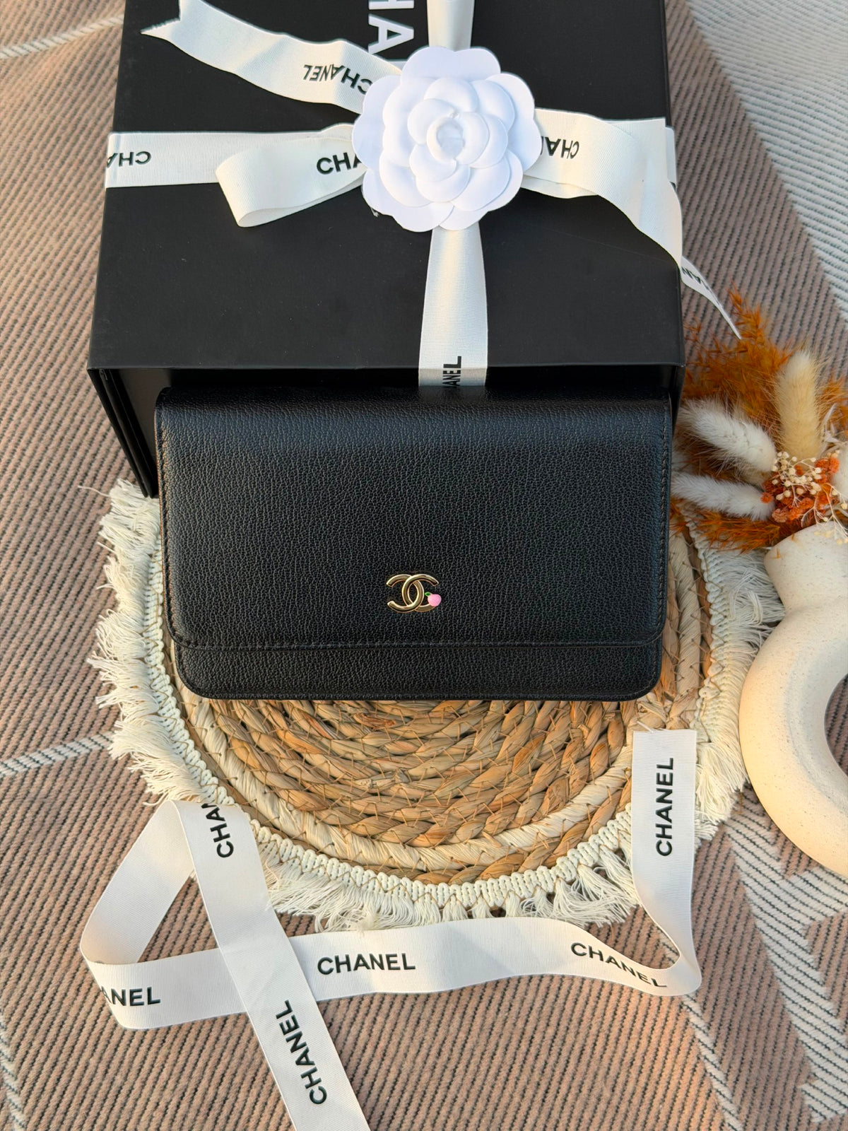 Chanel Wallet - Pink, Black
