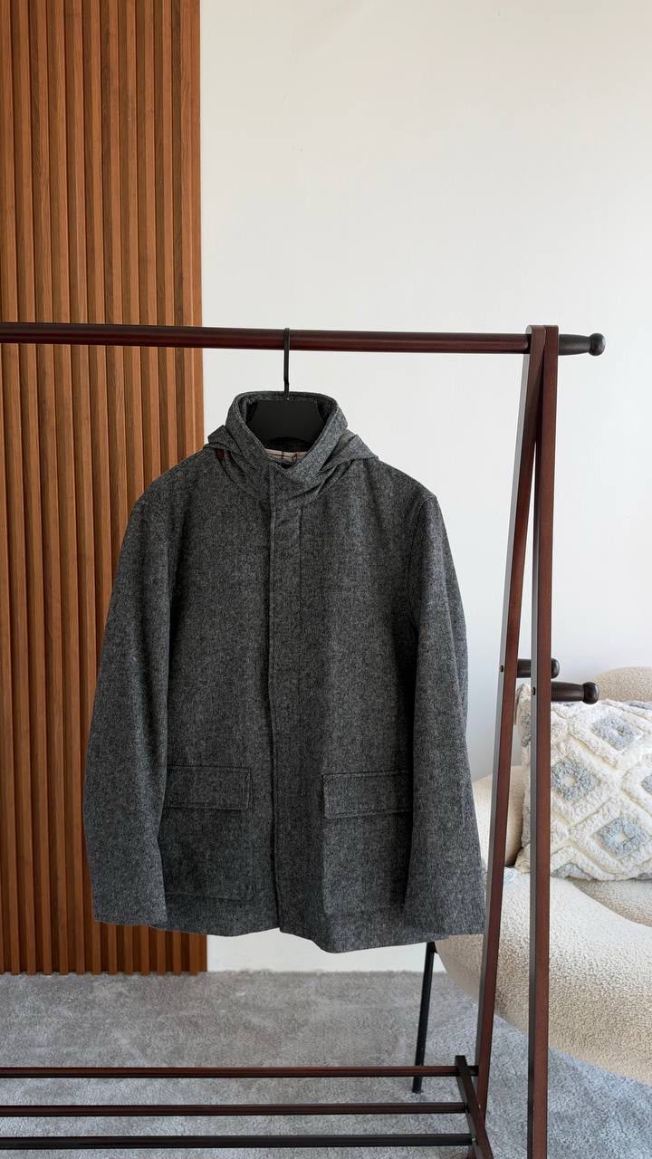 Loro Piana Hooded Coat - Grey, Brown, Dark Grey