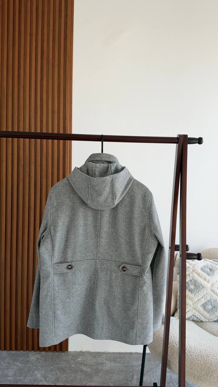 Loro Piana Hooded Coat - Grey, Brown, Dark Grey