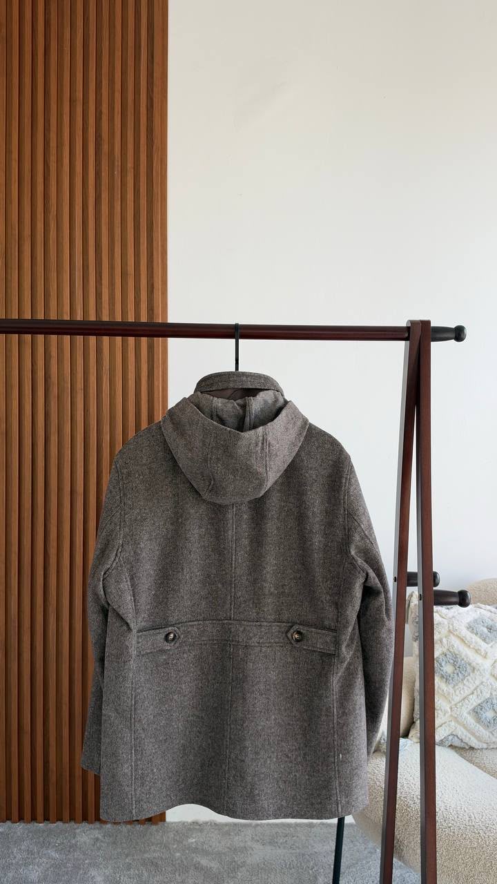 Loro Piana Hooded Coat - Grey, Brown, Dark Grey