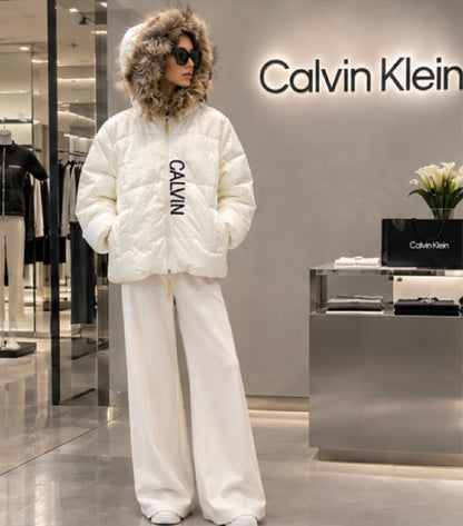 Calvin Klein Hooded Jacket - White