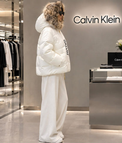 Calvin Klein Hooded Jacket - White