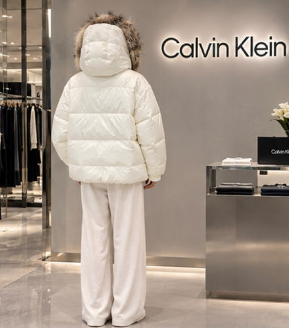 Calvin Klein Hooded Jacket - White
