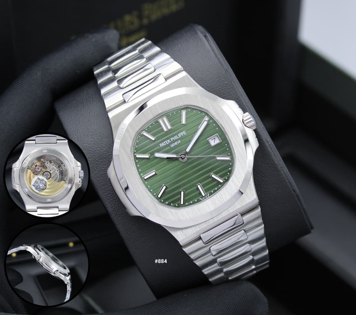 Patek Philippe Nautilus Watch Date 7 Hands at 10:08 - 