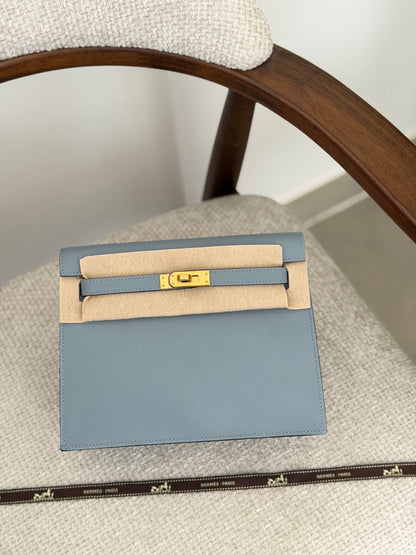 Hermès Kelly Dance Shoulder Bag - Light Blue