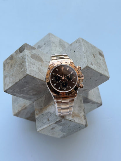 Rolex Watch - Gold & Brown