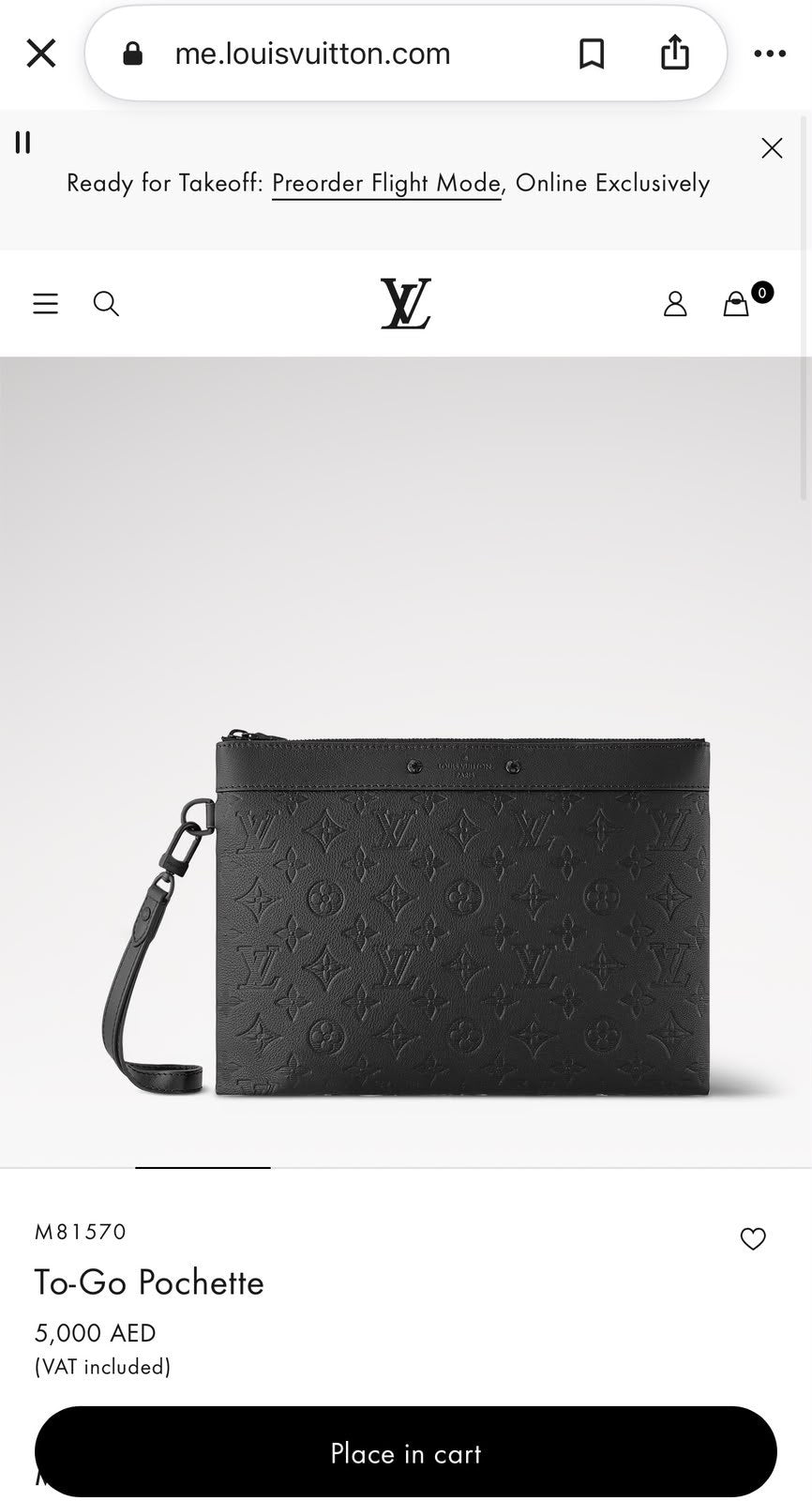 Louis Vuitton Clutch - Black Embossed