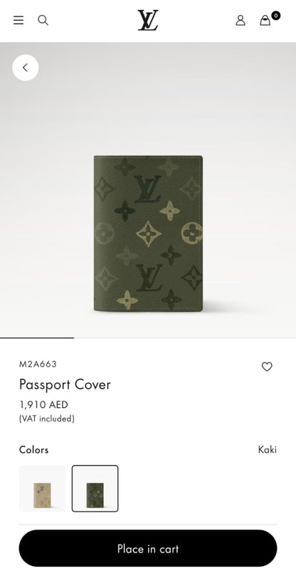 Louis Vuitton Passport Cover - Green Monogram