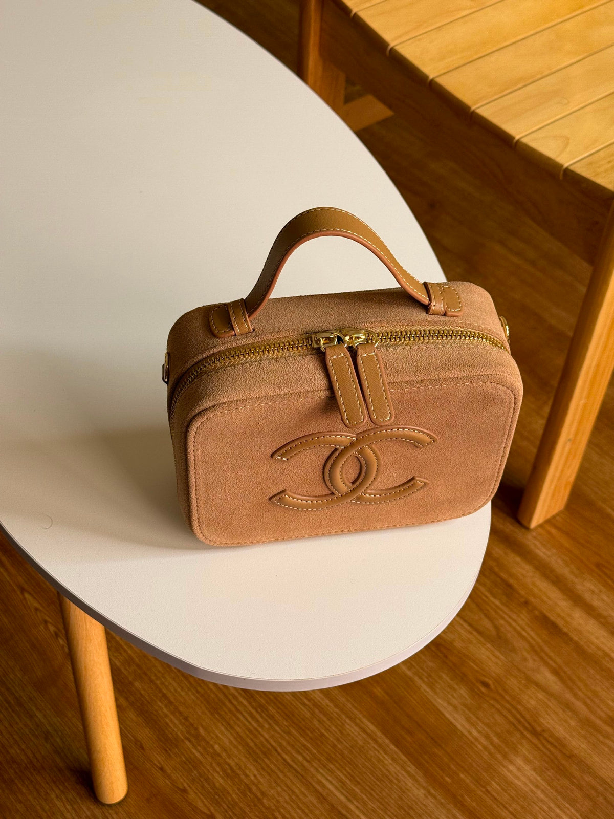 Chanel Panel-Front Crossbody Bag - Beige