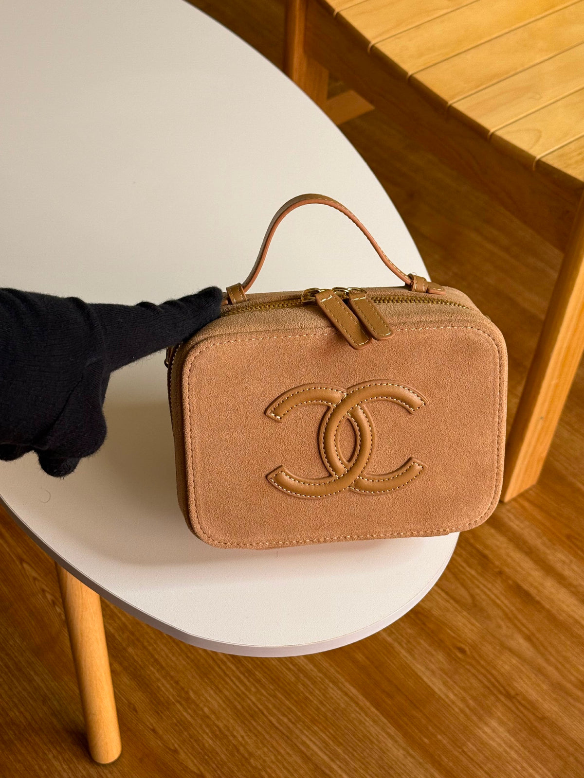 Chanel Panel-Front Crossbody Bag - Beige