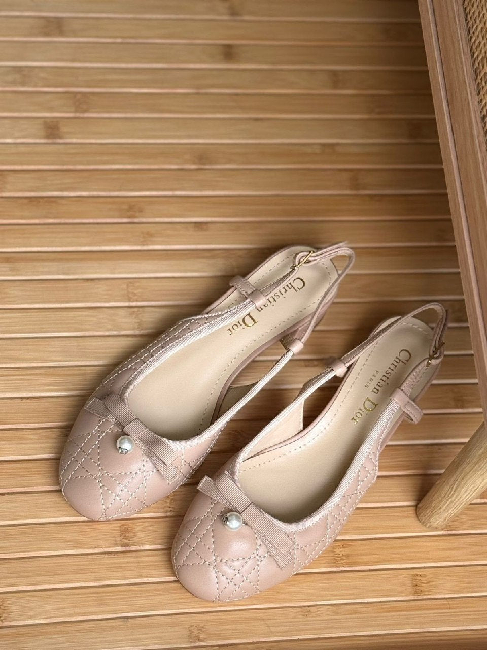 Dior Quilted Ballerina - Beige