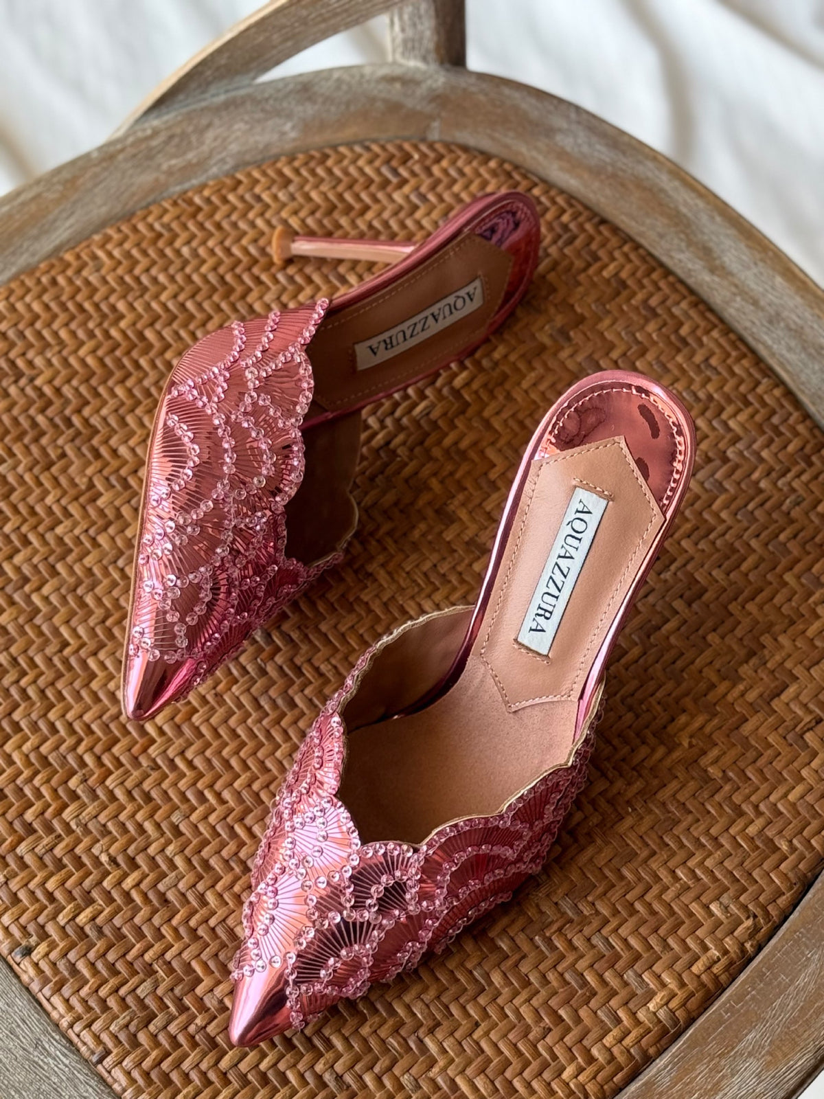 Aquazzura Scalloped Heels - Pink
