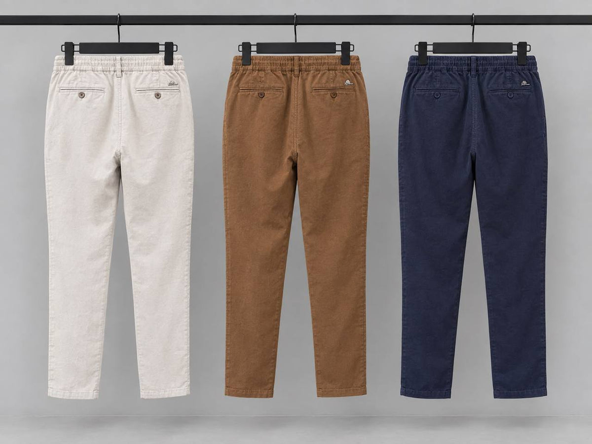 Loro Piana Pants - Beige-Navy Blue-Camel