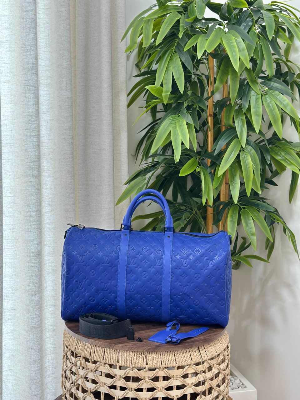 Louis Vuitton Duffel Bag - Blue Embossed