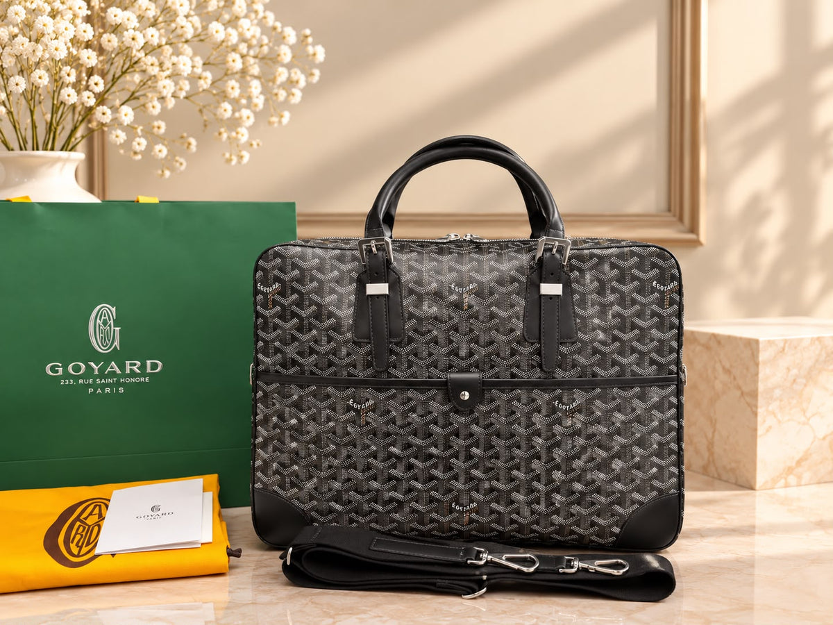 Goyard Laptop Bag - Dark Grey
