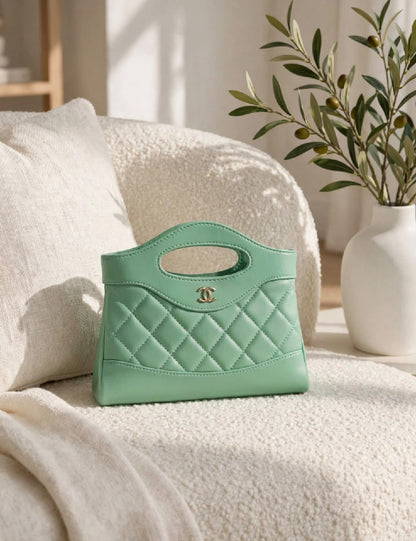 Chanel Handbag (Quilted Panel) - Green