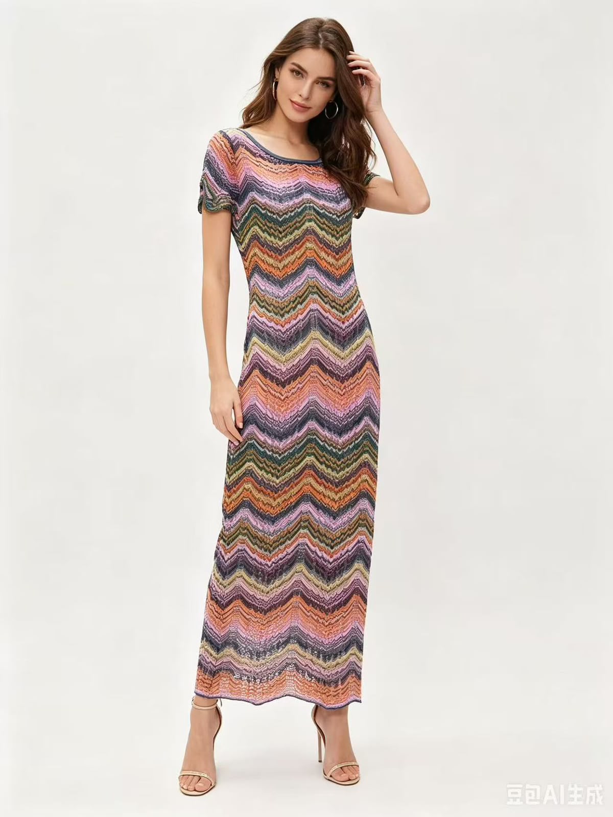 Missoni Short-Sleeve Zigzag Dress - Multi