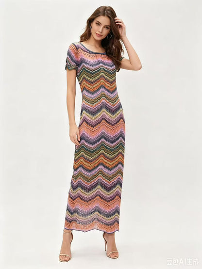 Missoni Short-Sleeve Zigzag Dress - Multi