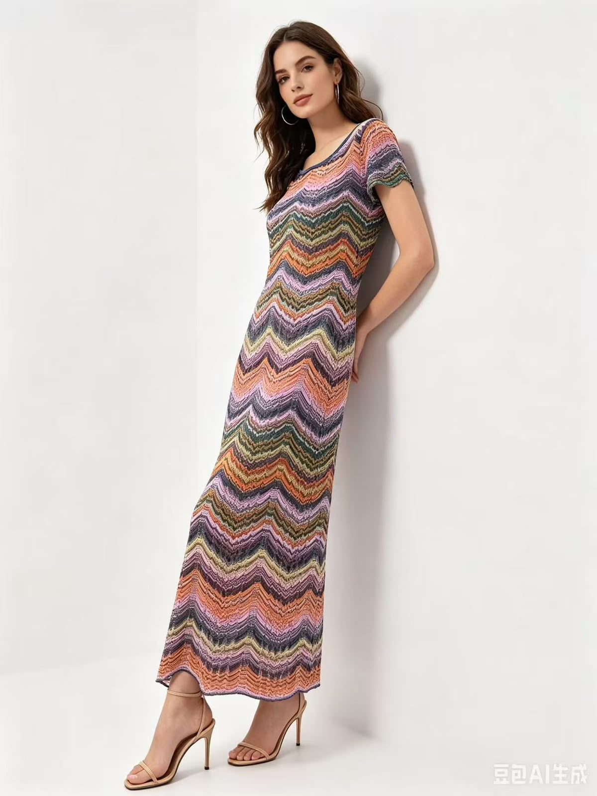 Missoni Short-Sleeve Zigzag Dress - Multi