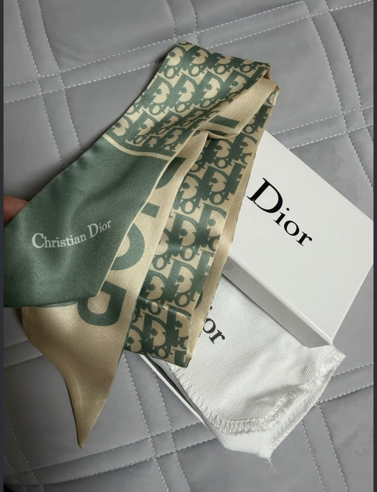 Dior Scarf - Green Monogram