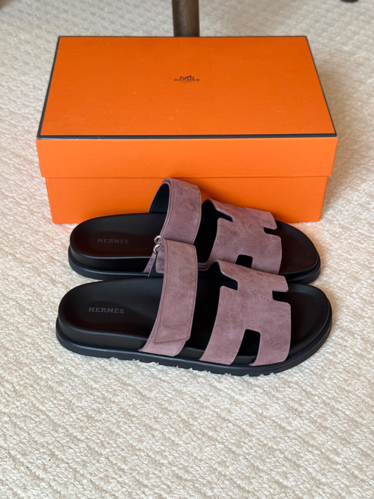 Hermès H-Cutout Slippers - Purple