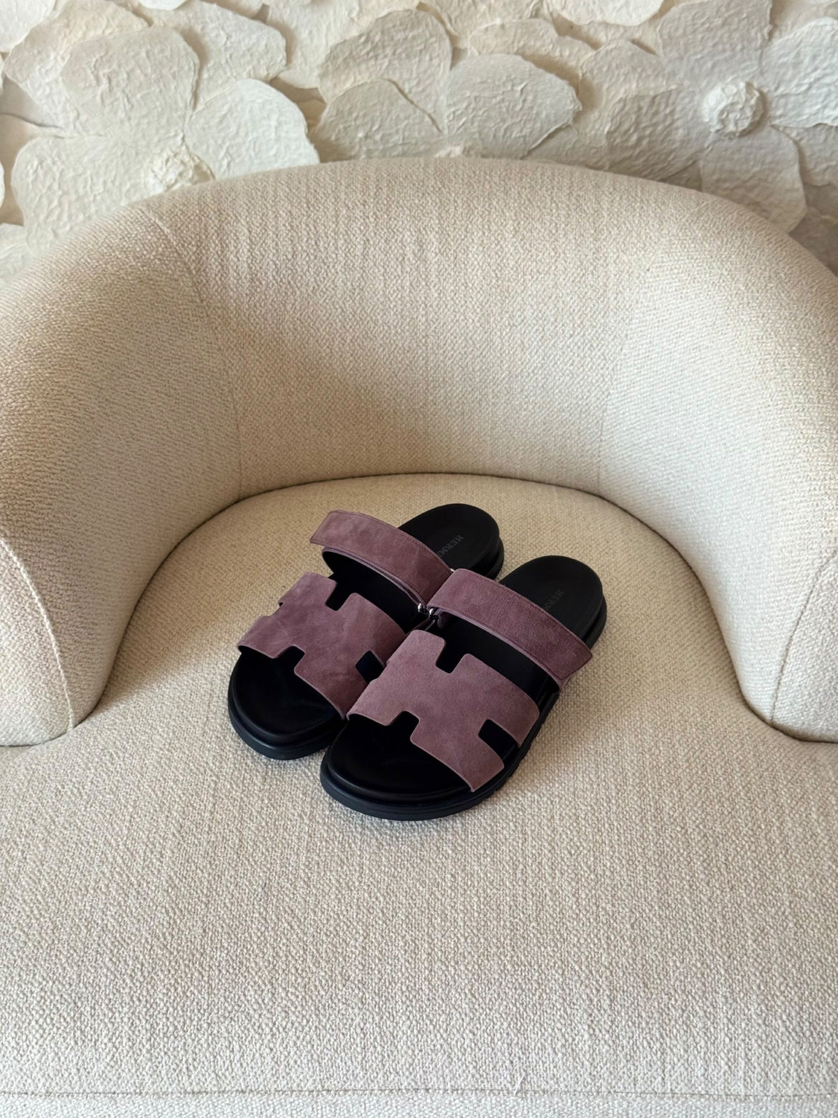 Hermès H-Cutout Slippers - Purple