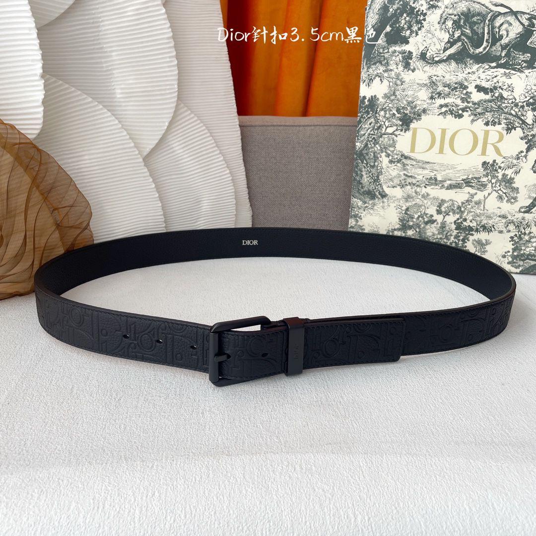 Dior Belt - Black Embossed
